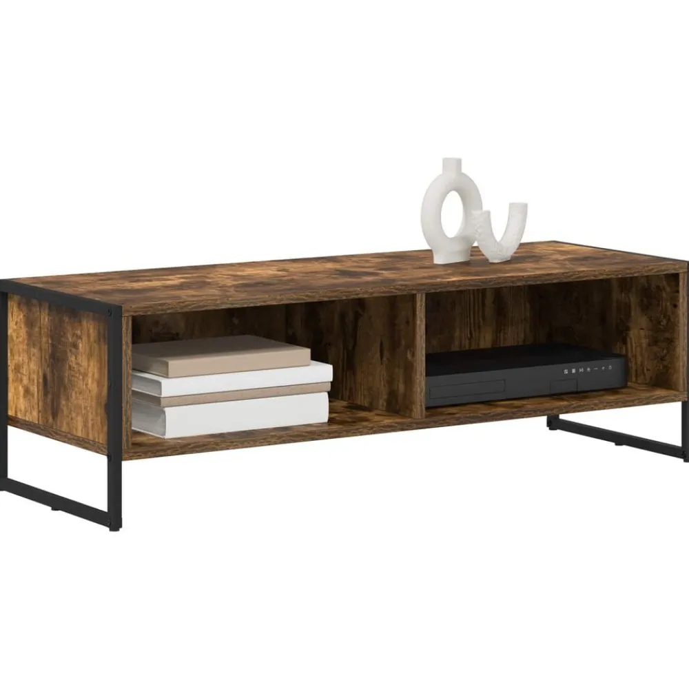 TV-kast Rook Eik 100 x 36.5 x 30.5 cm Bewerkt hout>vidaXL Online