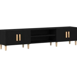 Tv-Meubels*vidaXL TV-kast 180 x 31,5 x 40 cm Bewerkt hout Zwart eiken