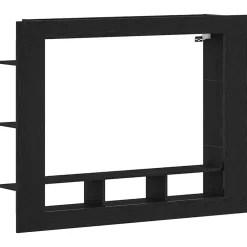 Tv-Meubels*vidaXL TV-kast 152 x 22 x 113 cm Bewerkt hout Zwart eiken