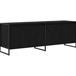 Tv-Meubels*vidaXL TV-kast 140 x 36 x 49.5 cm Bewerkt hout Zwart eiken