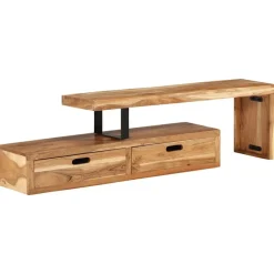 Tv-Meubels*vidaXL Tv-meubel (118-200) x 30 x 40 cm massief acaciahout