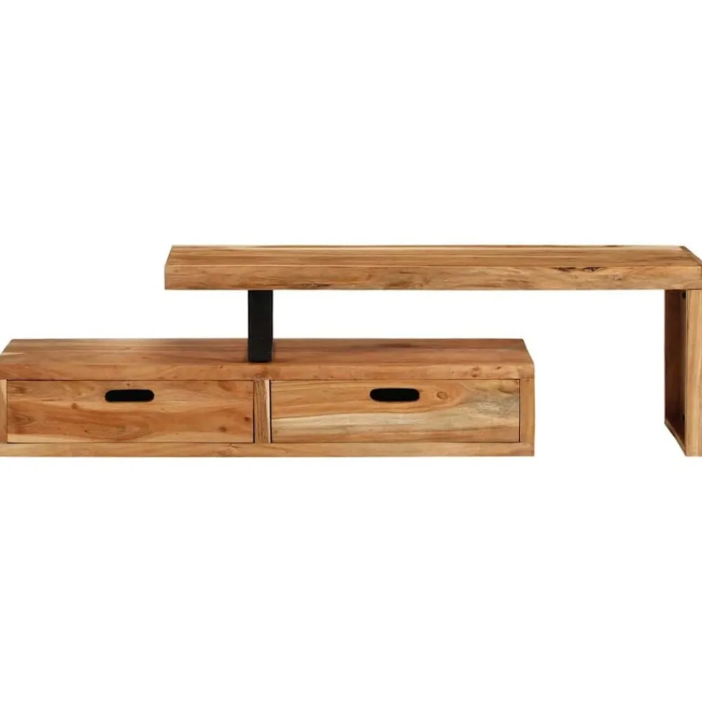 Tv-Meubels*vidaXL Tv-meubel (118-200) x 30 x 40 cm massief acaciahout