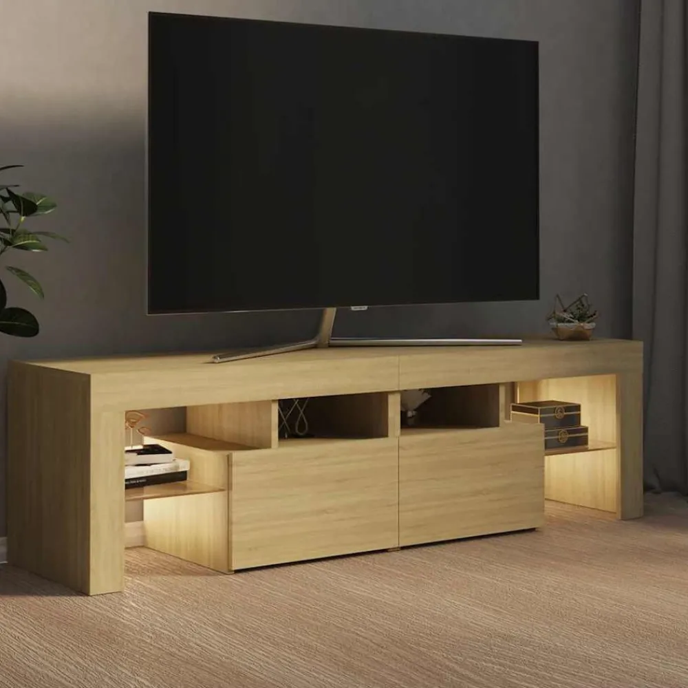 Tv-meubel LED-verlichting 140x36,5x40 cm kleurig>vidaXL Discount