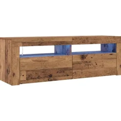Tv-Meubels*vidaXL Tv-meubel met LED 120x35x40 cm bewerkt hout Oud hout