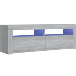 Tv-Meubels*vidaXL Tv-meubel met LED-verlichting 120x35x40 cm eiken Grijs sonoma