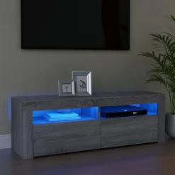 Tv-Meubels*vidaXL Tv-meubel met LED-verlichting 120x35x40 cm eiken Grijs sonoma