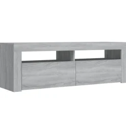 Tv-Meubels*vidaXL Tv-meubel met LED-verlichting 120x35x40 cm eiken Grijs sonoma