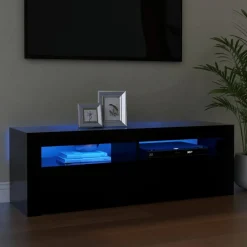Tv-Meubels*vidaXL Tv-meubel met LED-verlichting 120x35x40 cm Zwart