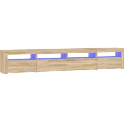 Tv-meubel met LED-verlichting 240x35x40 cm kleurig>vidaXL Best