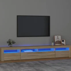 Tv-meubel met LED-verlichting 240x35x40 cm kleurig>vidaXL Best