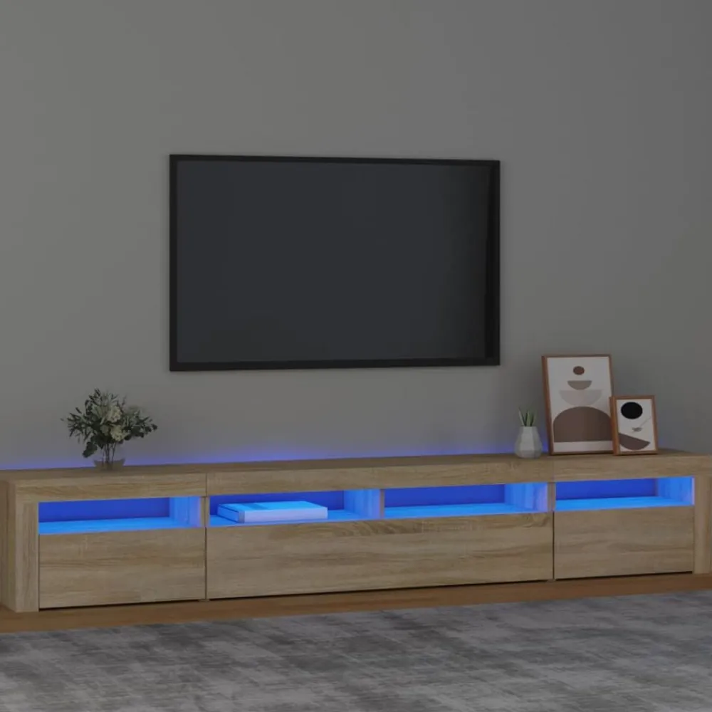 Tv-meubel met LED-verlichting 240x35x40 cm kleurig>vidaXL Best