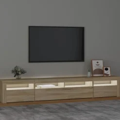 Tv-meubel met LED-verlichting 240x35x40 cm kleurig><noscript><img width=