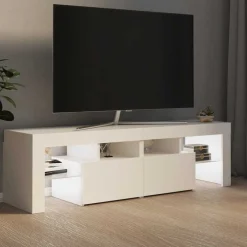 Tv-meubel met LED-verlichting 140x36,5x40 cm><noscript><img width=