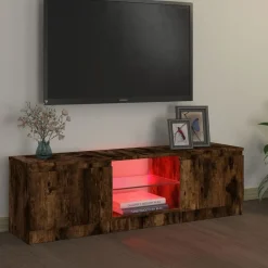 Tv-Meubels*vidaXL Tv-meubel met LED-verlichting 120x30x36 cm kleur Gerookt eiken