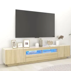 Tv-meubel met LED-verlichting 200x35x40 cm kleurig>vidaXL