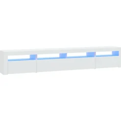 Tv-Meubels*vidaXL Tv-meubel met LED-verlichting 240x35x40 cm Wit