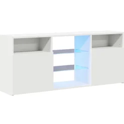 Tv-Meubels*vidaXL Tv-meubel met LED-verlichting 120x30x50 cm Wit