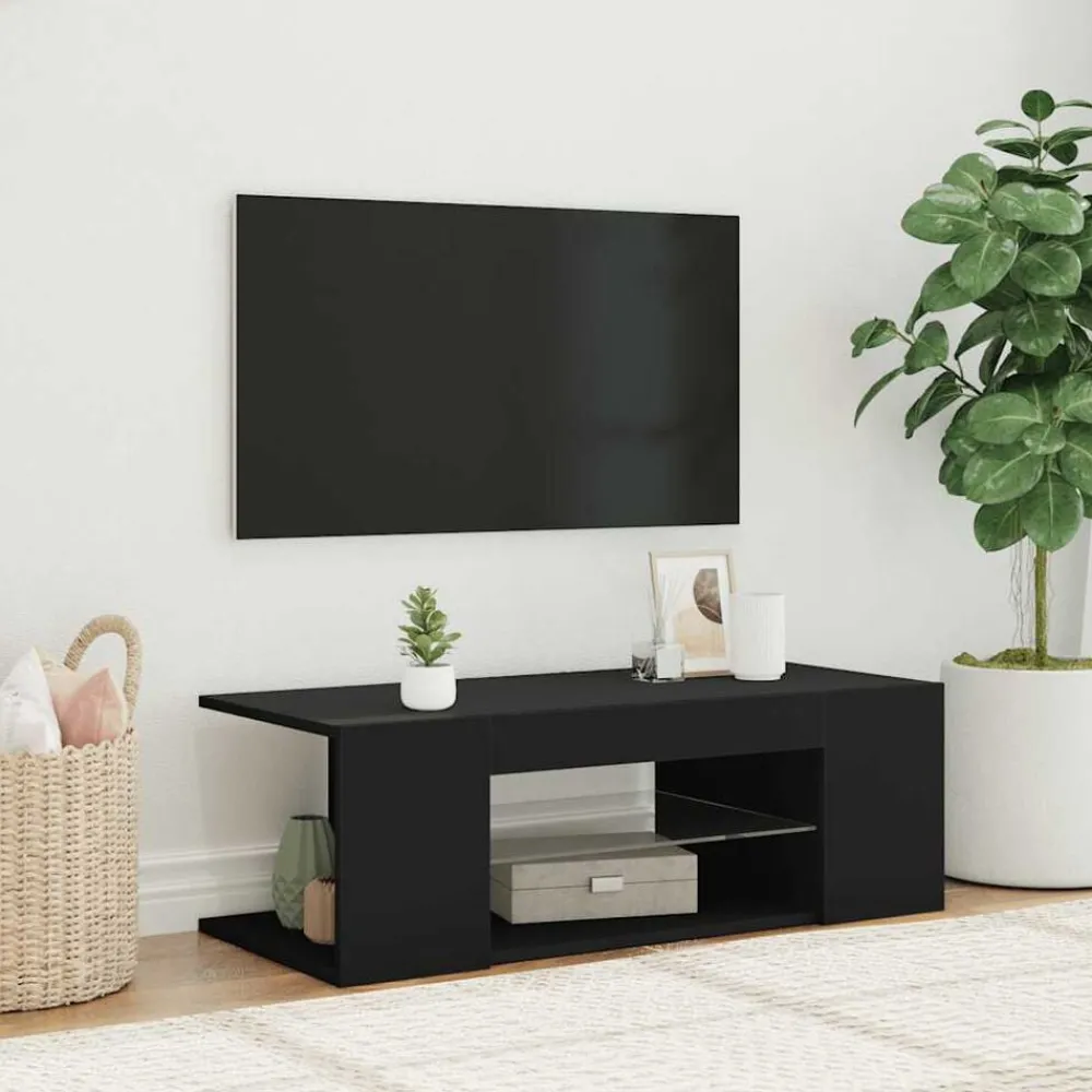 Tv-meubel met LED-verlichting 90x39x30 cm>vidaXL Hot