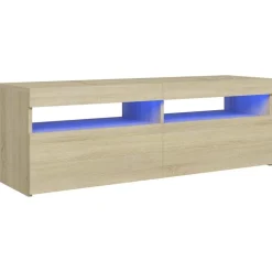 Tv-Meubels*vidaXL Tv-meubel met LED-verlichting 120x35x40 cm kleurig Sonoma eiken