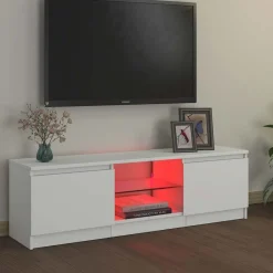 Tv-Meubels*vidaXL Tv-meubel met LED-verlichting 120x30x36 cm Wit