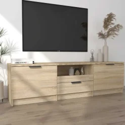 Tv-meubel 140x35x40 cm bewerkt hout><noscript><img width=