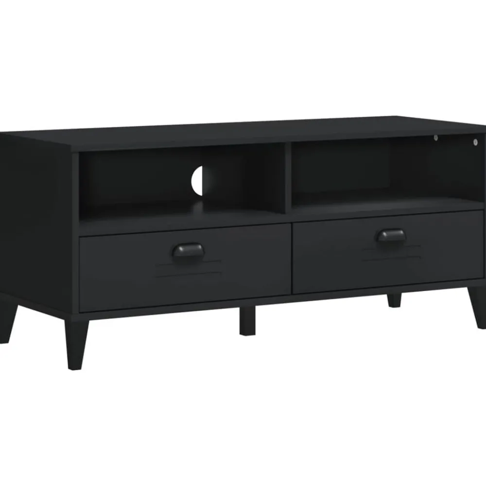 Tv-Meubels*vidaXL Tv-meubel VIKEN bewerkt hout Zwart