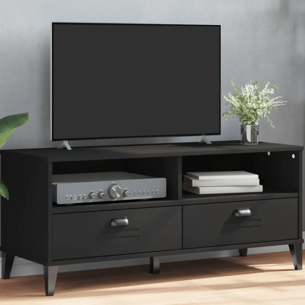 Tv-Meubels*vidaXL Tv-meubel VIKEN bewerkt hout Zwart