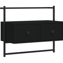 Tv-Meubels*vidaXL Tv-meubel wandgemonteerd 60,5x30x51 cm bewerkt hout Zwart