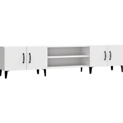 Tv-Meubels*vidaXL Tv-meubel 180x31,5x40 cm bewerkt hout Wit