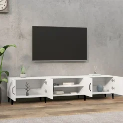 Tv-Meubels*vidaXL Tv-meubel 180x31,5x40 cm bewerkt hout Wit