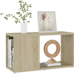 Tv-meubel 60x24x32 cm bewerkt hout kleurig><noscript><img width=