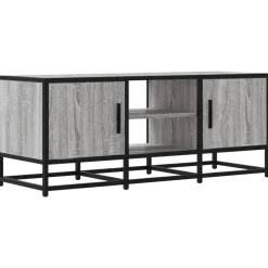 Tv-meubel 100x35x41 cm bewerkt hout metaal eiken>vidaXL Sale