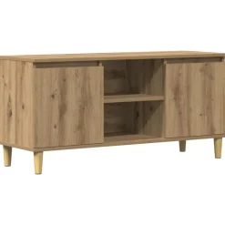 Tv-meubel 102x35x50 cm bewerkt hout artisanaal eikenkleur>vidaXL Best
