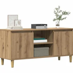Tv-meubel 102x35x50 cm bewerkt hout artisanaal eikenkleur>vidaXL Best