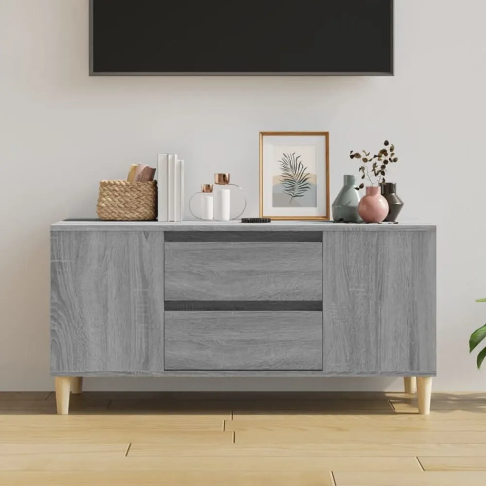Tv-meubel 102x44,5x50 cm bewerkt hout eikenkleurig>vidaXL New