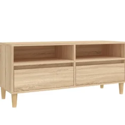 Tv-Meubels*vidaXL Tv-meubel 100x34,5x44,5 cm bewerkt hout kleurig Sonoma eiken