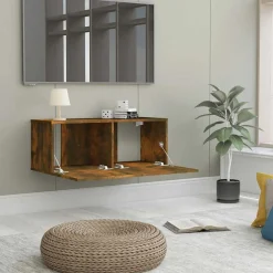 Tv-meubel 80x30x30 cm bewerkt hout kleurig><noscript><img width=