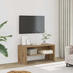 Tv-Meubels*vidaXL Tv-meubel 80x40x40 cm bewerkt hout artisanaal eikenkleur artisanaal eikenkleurig