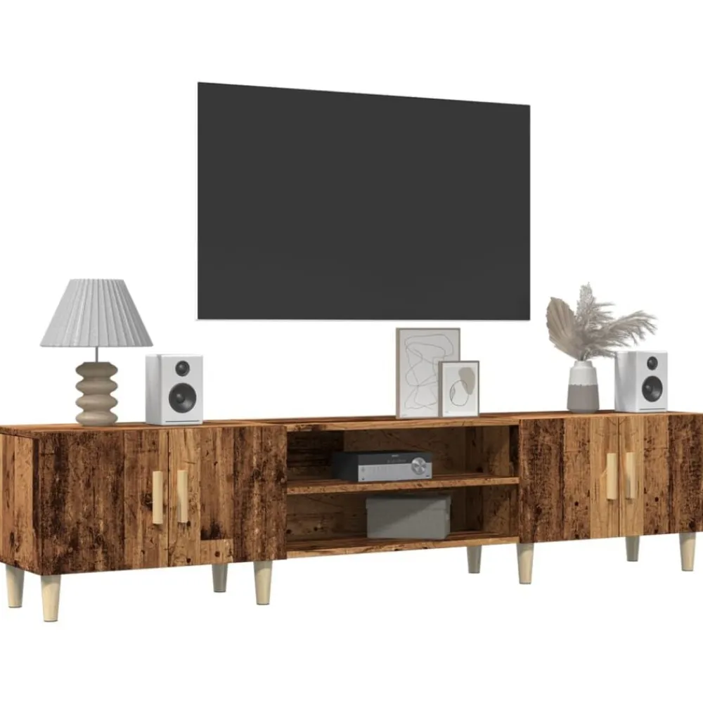 Tv-meubel 180x31,5x40 cm bewerkt hout kleurig>vidaXL Discount