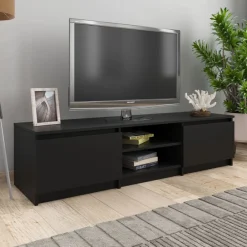 Tv-Meubels*vidaXL Tv-meubel 140x40x35,5 cm bewerkt hout Zwart