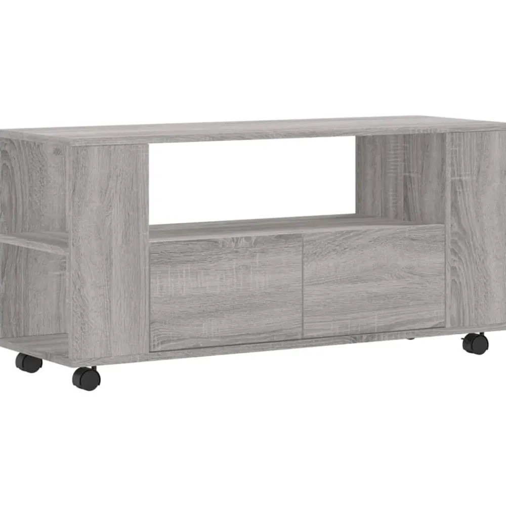 Tv-meubel 102x34,5x43 cm bewerkt hout eikenkleurig>vidaXL New