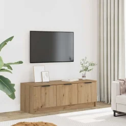 Tv-meubel 102x35x36,5 cm bewerkt hout artisanaal eikenkleur>vidaXL Outlet