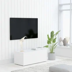 Tv-Meubels*vidaXL Tv-meubel 80x34x30 cm bewerkt hout Wit
