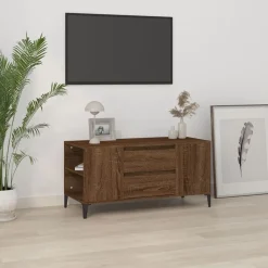 Tv-Meubels*vidaXL Tv-meubel 102x44,5x50 cm bewerkt hout bruin eikenkleur