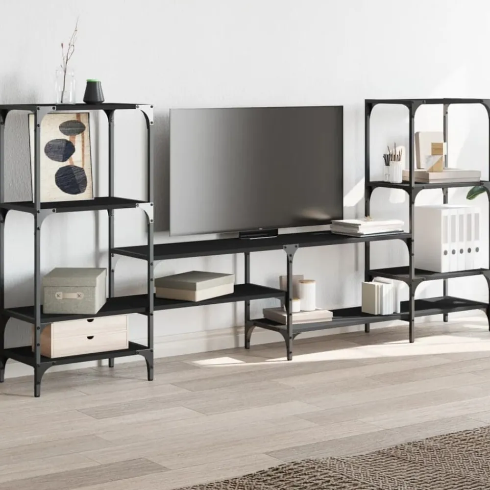Tv-meubel 206,5x28,5x95 cm bewerkt hout>vidaXL New