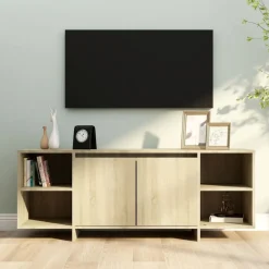 Tv-meubel 130x35x50 cm bewerkt hout kleurig>vidaXL Online