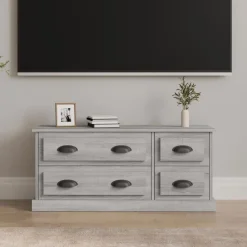 Tv-meubel 100x35,5x45 cm bewerkt hout eikenkleurig>vidaXL Clearance