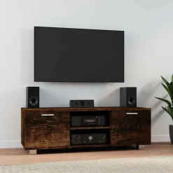 Tv-Meubels*vidaXL Tv-meubel 120x40,5x35 cm bewerkt hout kleurig Gerookt eiken