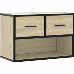 Tv-Meubels*vidaXL Tv-meubel 60x31x39,5 cm bewerkt hout metaal kleurig Sonoma eiken
