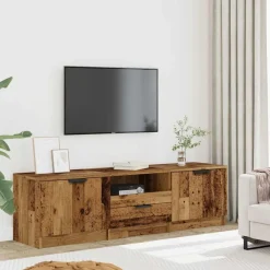 Tv-meubel 140x35x40 cm bewerkt hout kleurig><noscript><img width=